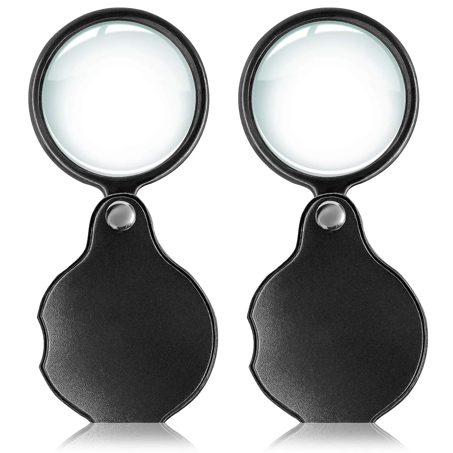 6X 8X Faltbare Lupe Tragbare Handlupe mit Lederetui 50/60mm Einzellinsenlupe für Schmuck und Lesen – Detail 6