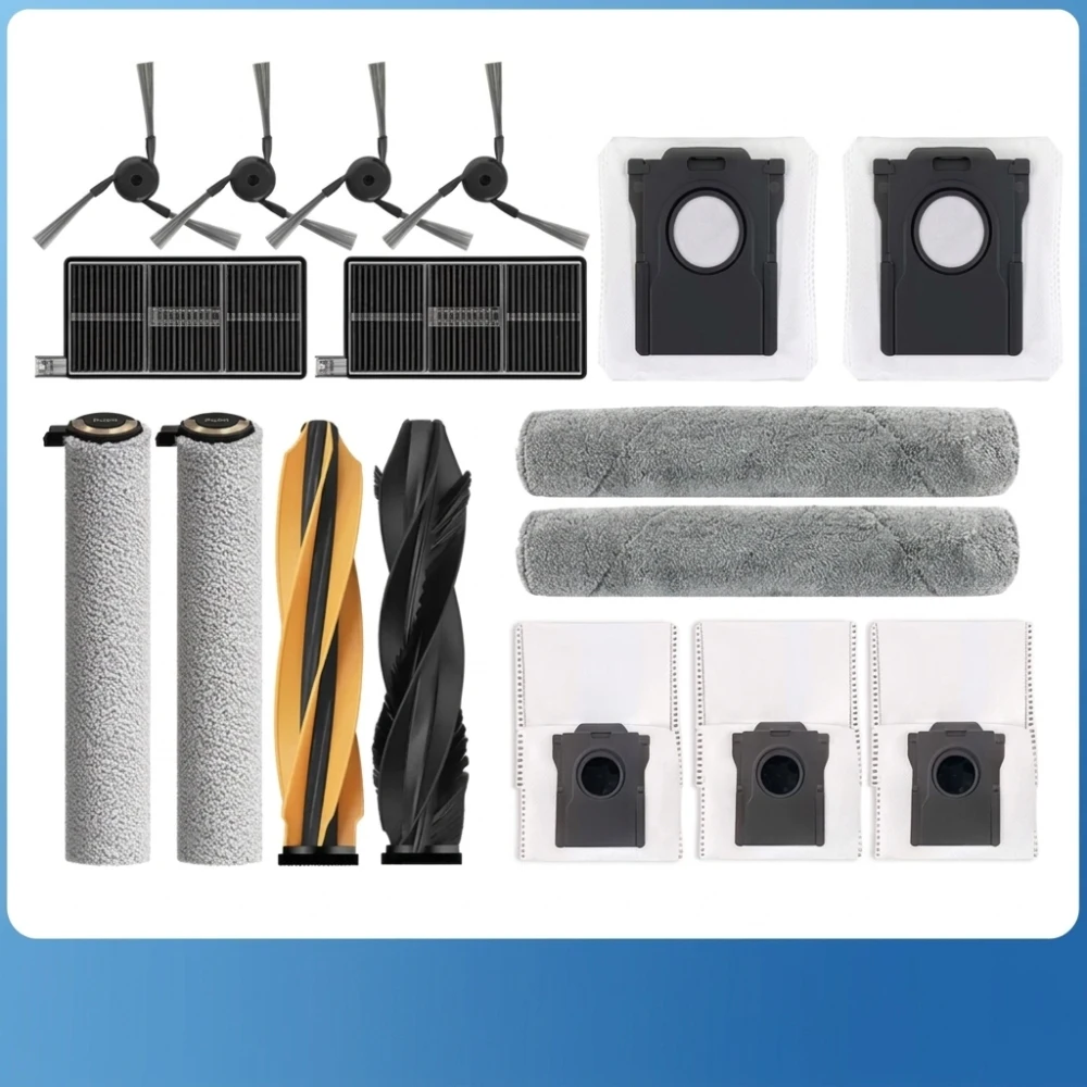 Premium Replacement Parts For Dreame Aqua10 Ultra X50 Pro Robot Vacuum Roller Tracked Version Mop Cloth Side Brush Filter Set