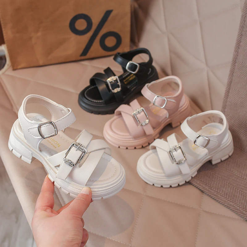 

Girls' Fashion Sandals Summer Pink Open-toe High Heels for Girls Ages 3–18 Childrens Roman Sandals Girl Shoes Kids Shoes Sandals