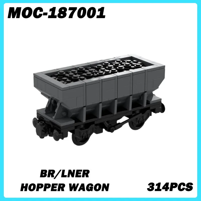 

MOC-187001 Mini Train Series BR/LNER Hopper Wagon Desktop Ornament Collectible Education Model Brick Toy Birthday Gifts 314PCS