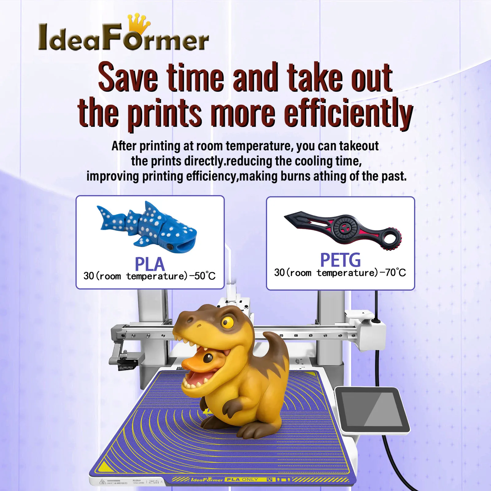 

Охлаждающая пластина PLA IDFMR 258x258 мм для Bambulab X1/P1/A1, рабочая пластина, двухсторонняя грелка из пружинной стали, отличное регулирование, 3D-запчасти