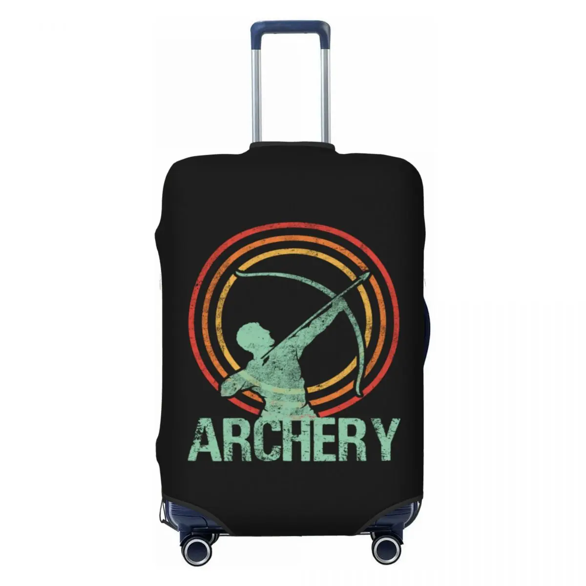 Custom Funny Retro Archery Arrow Bow Luggage Cover Protector Washable Vintage Archer Travel Suitcase Covers