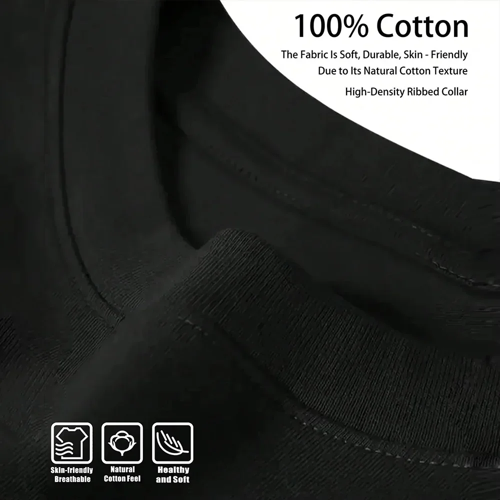 Camisetas soltas estampadas de algodão puro para meninos e meninas