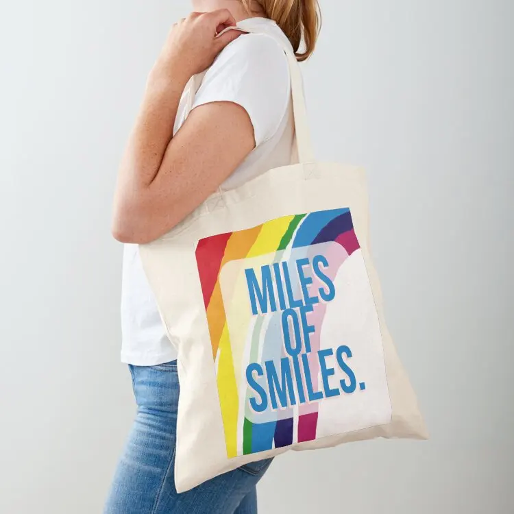 

Miles Of Smiles. Tote Bag canvas tote large size bags Canvas shopper bag women