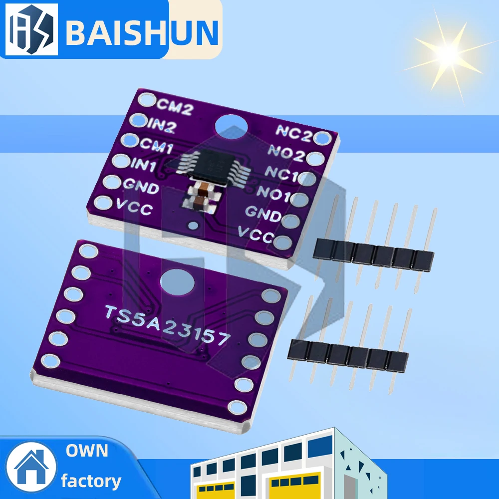 TS5A23157 CJMCU-23157 Placa de desenvolvimento de módulo de interruptor analógico SPDT de canal duplo 10Ω para Arduino