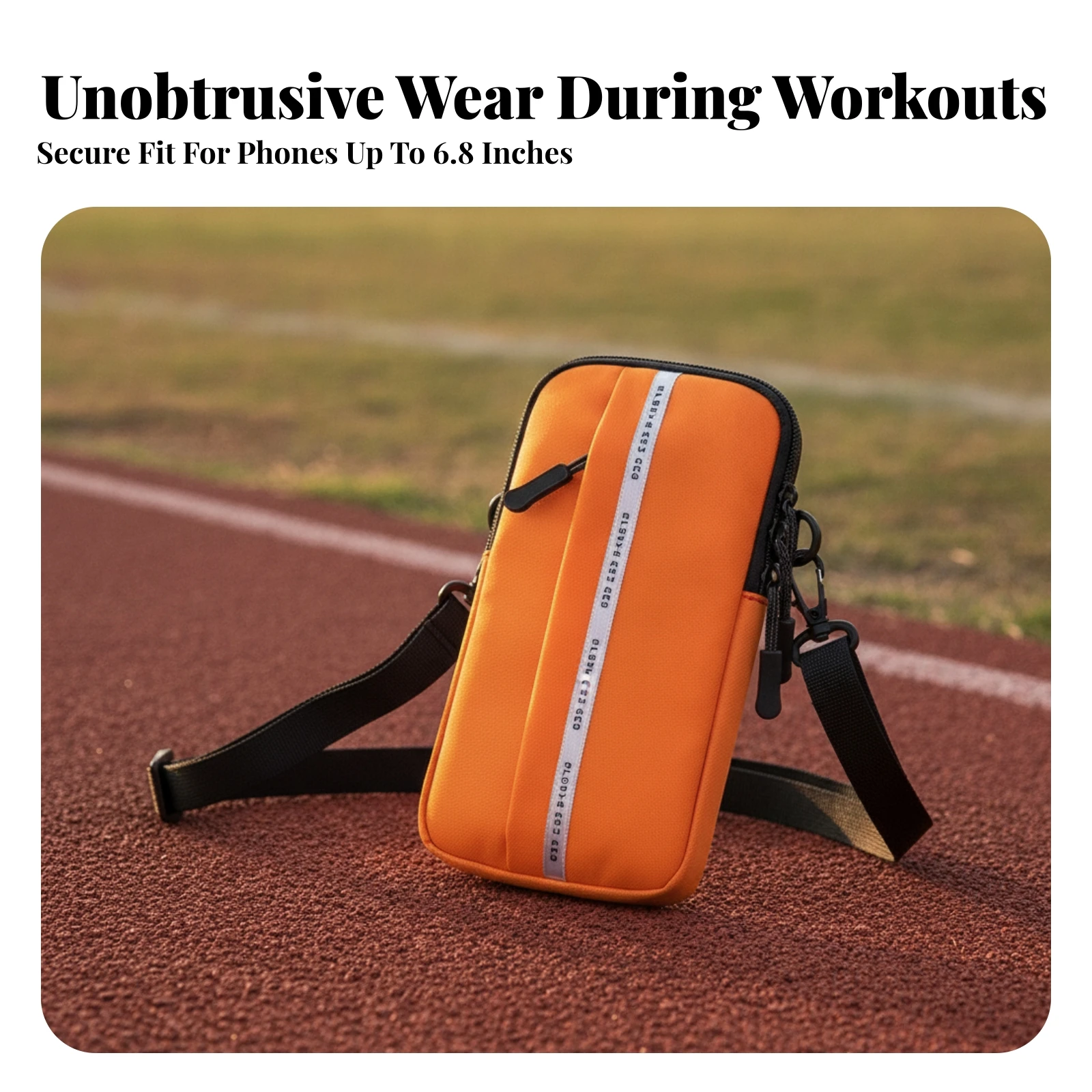 Sports Storage Pouch Crossbody Phone Pouch with Adjustable Strap Sports Armband Universal Storage Bag Multi-Functional