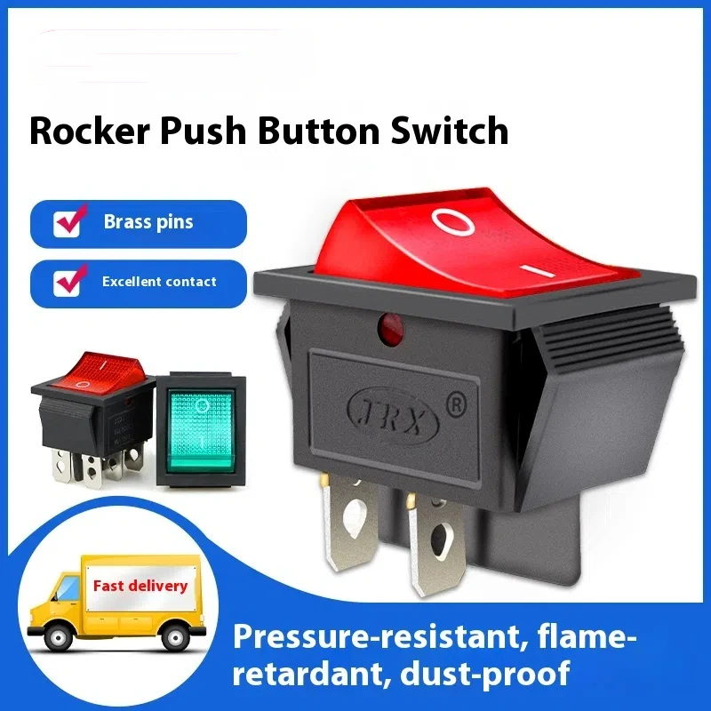 

KCD4 Gear Ship Type Switch Four and Six Feet 31X25MM Water Dispenser Ship Type Red Power Button 250V