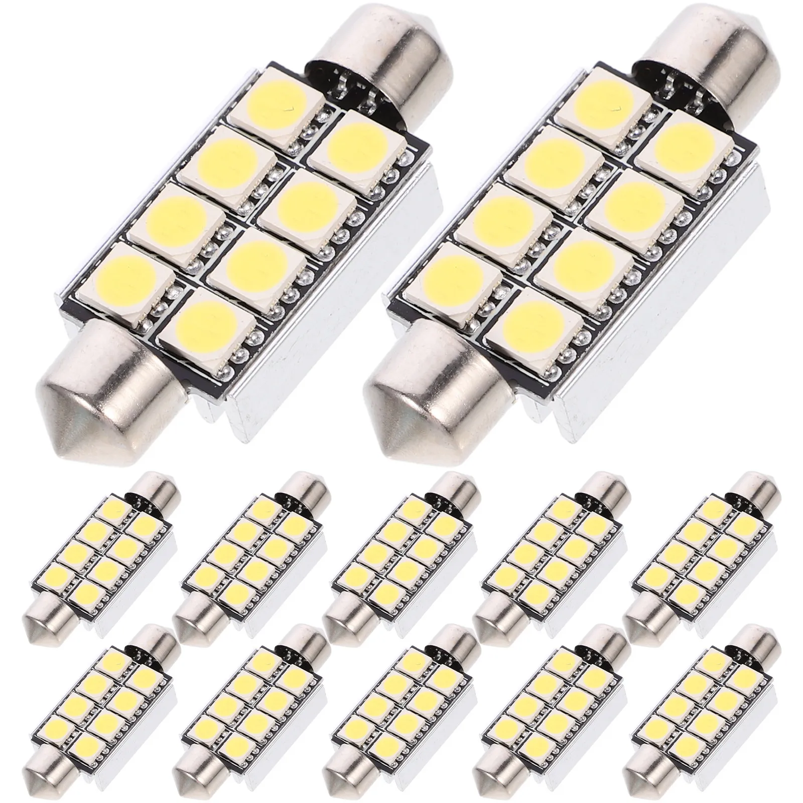 LED Double-point Lights 42mm Festoon Car Interior Dome Light Colored Wedge Premium Material Easy Install Low Power Consumption