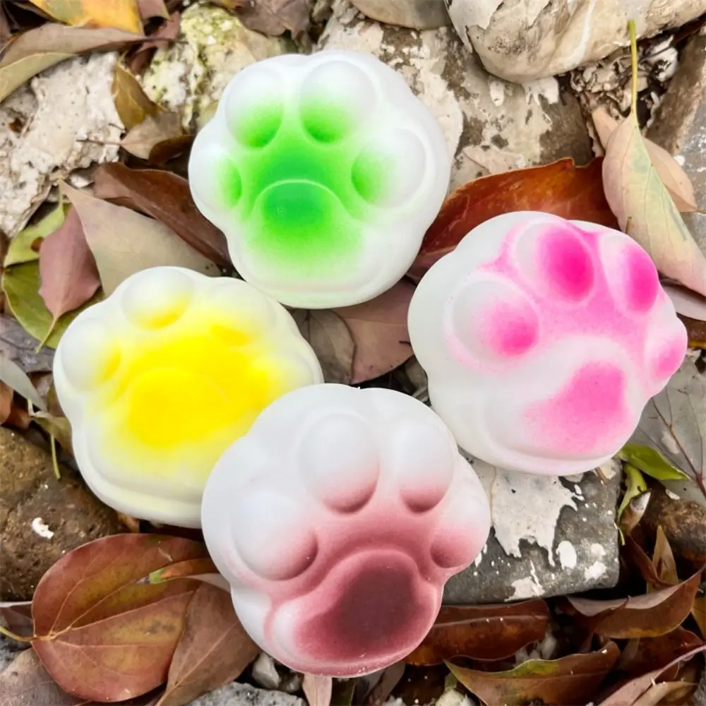 Sensory Cat Paw Squeeze Toy Novelty Interesting Silicone Pinch Decompression Toy TPR 3D Stress Relief Toy Children