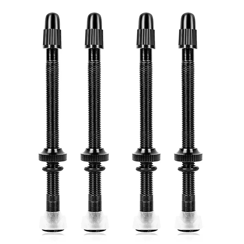 

【BIG SALE】4Pcs Bicycle Tubeless Presta Valves Stems Aluminum Alloy 80Mm With Valve Core Removal Tool