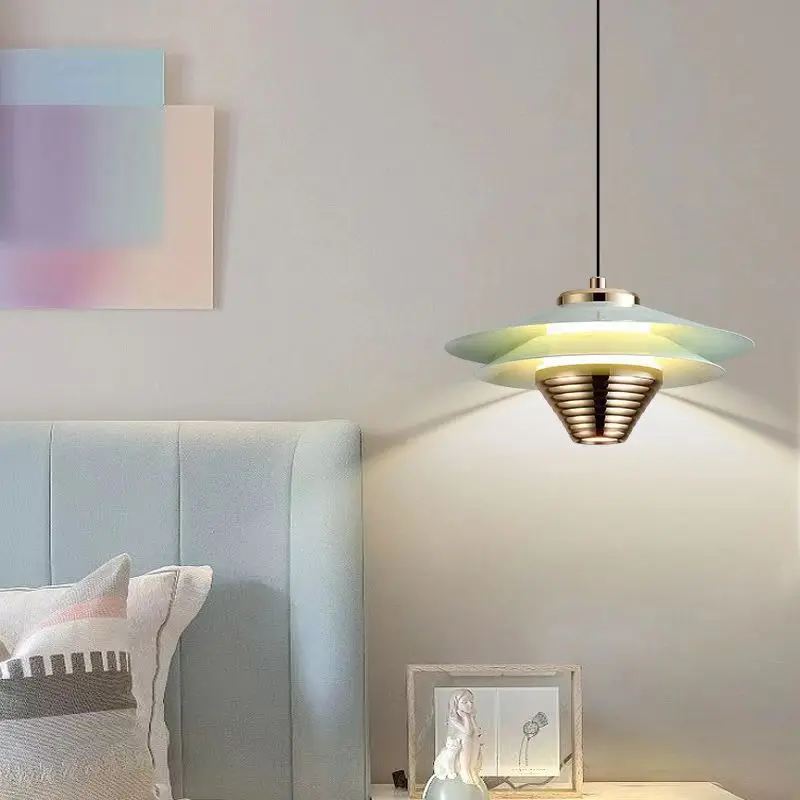 Danish Design LED Art Pendant Light Multicolor Umbrella Hanging Chandelier Living Dining Room Restaurant Lustre Pendant Lamp