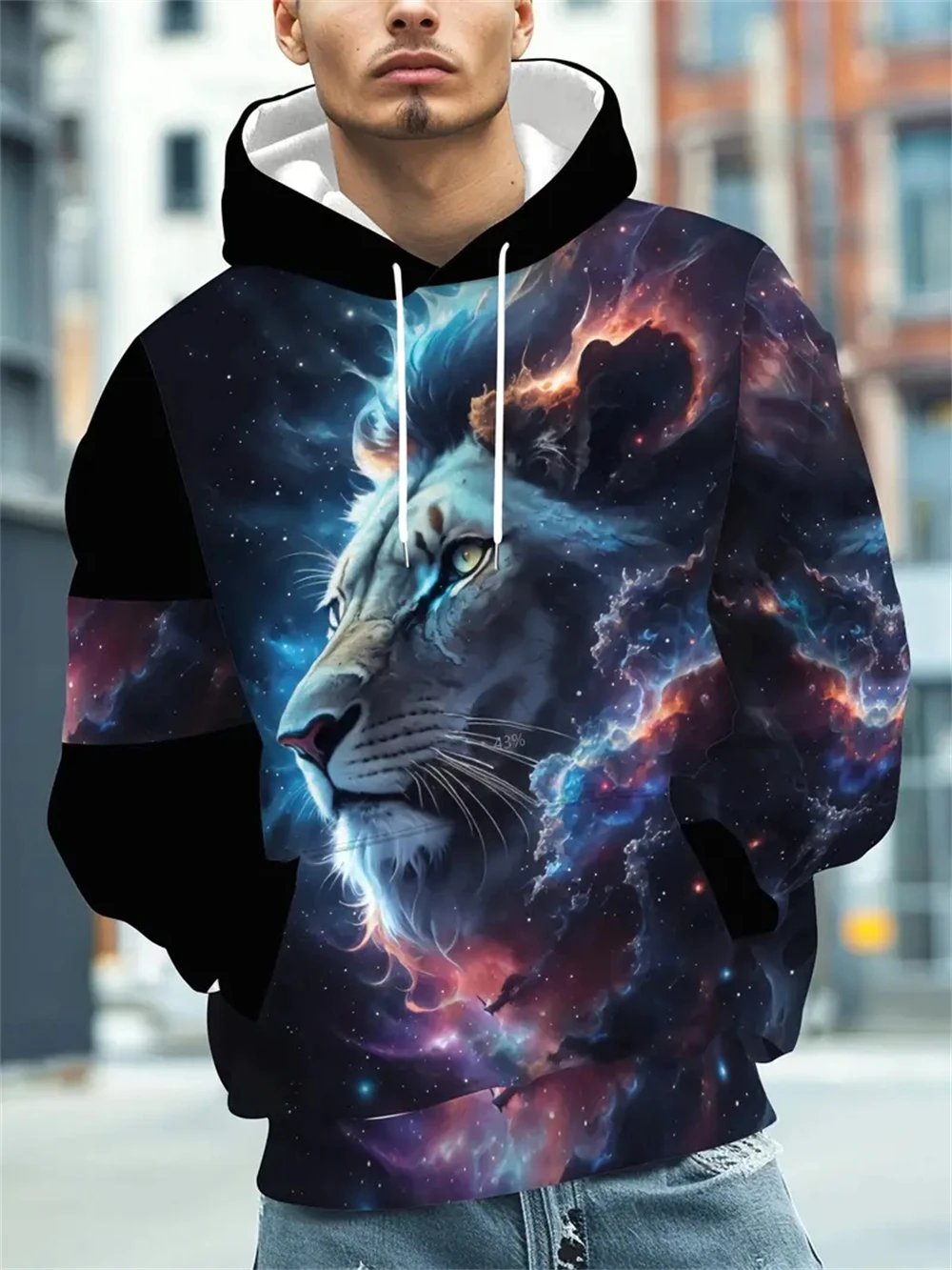 

Animal Lion Graphics 3d Print Men's Hoodie Long Sleeve Pullover Fashion Casual Autumn Unisex Tops Oversized Hooded Streetwear