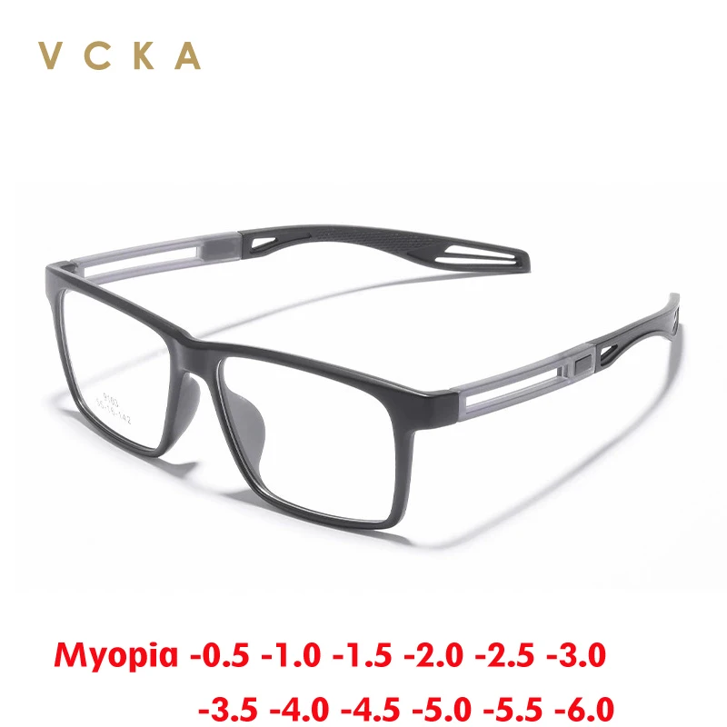 

VCKA New Cat Eye Myopia Prescription Glasses Anti Blue Light Computer Optical Eyeglasses Photochromism Frame Women -0.50 to -10