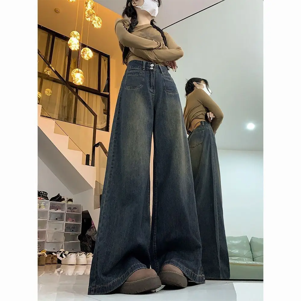 Szerokie spodnie żółte damskie letnie szybkoschnące regularny krój słodka dziewczyna cool miejskie plażowe na randkę sznurki elastyczny pas 2025