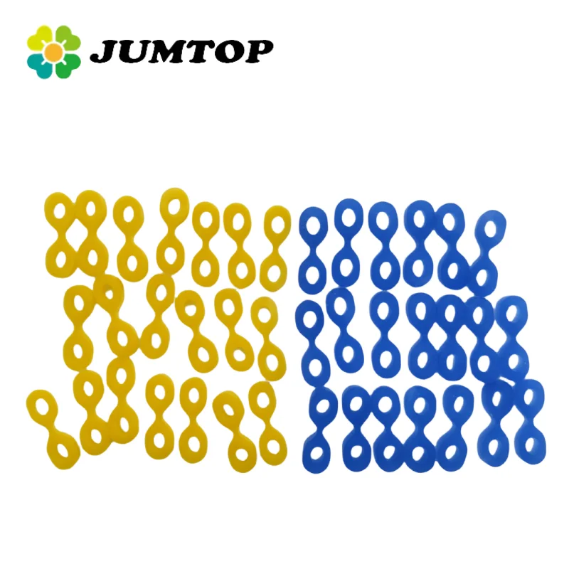 JUMTOP 40Pcs Dental Elastic Rubber Fixing Wedges Tooth Seperator Sectional Contoured Matrices Gaskets