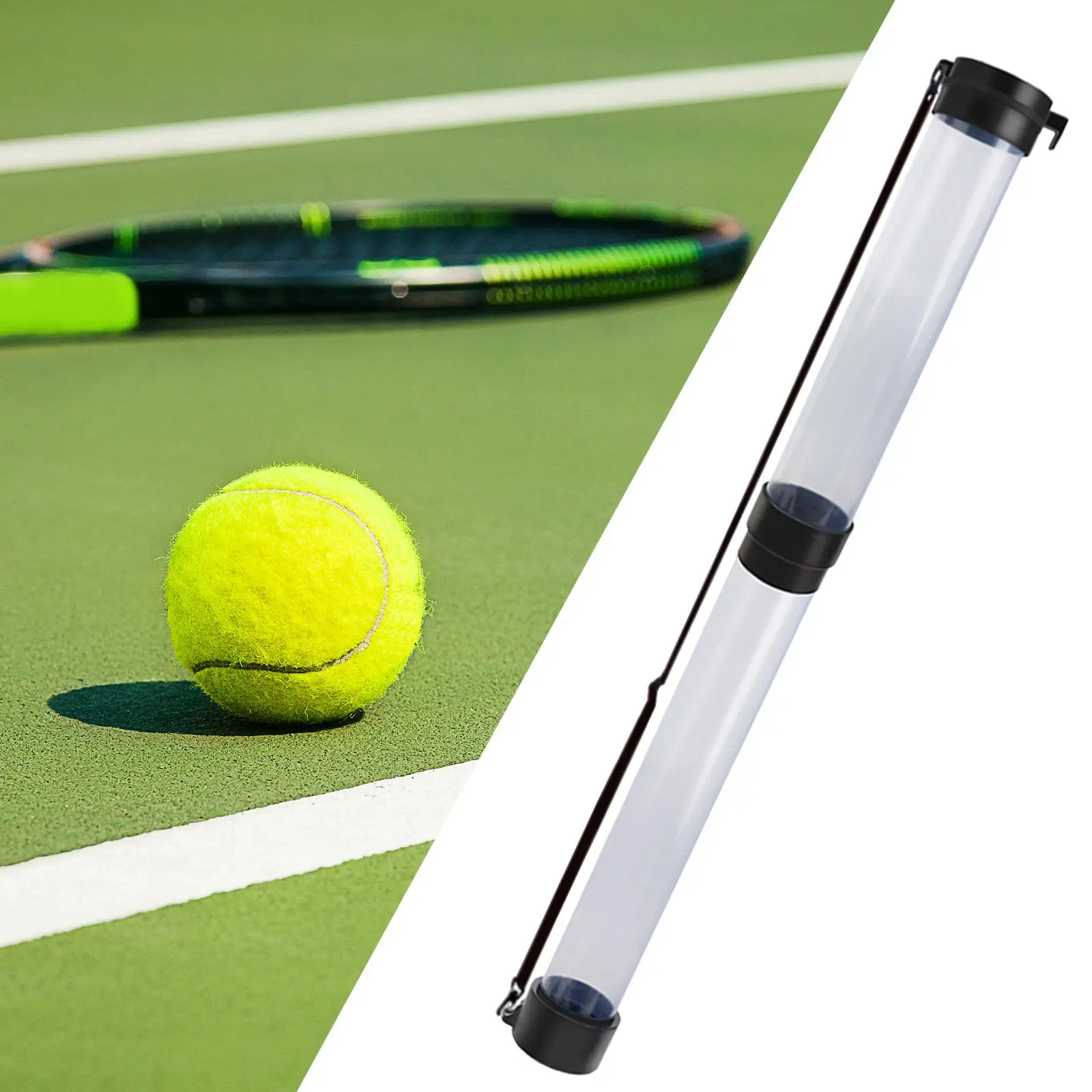 Pickleball Pick up Tube Retractable with Removable Adjustable Strap Pickleball