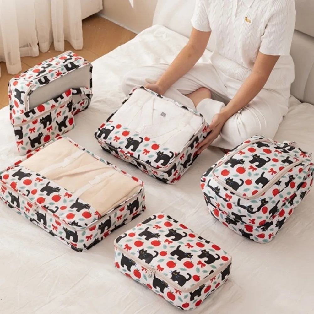 

Набор из 7 больших складных моющихся сумок для хранения багажа, влагостойкий, экономит место, органайзер для путешествий