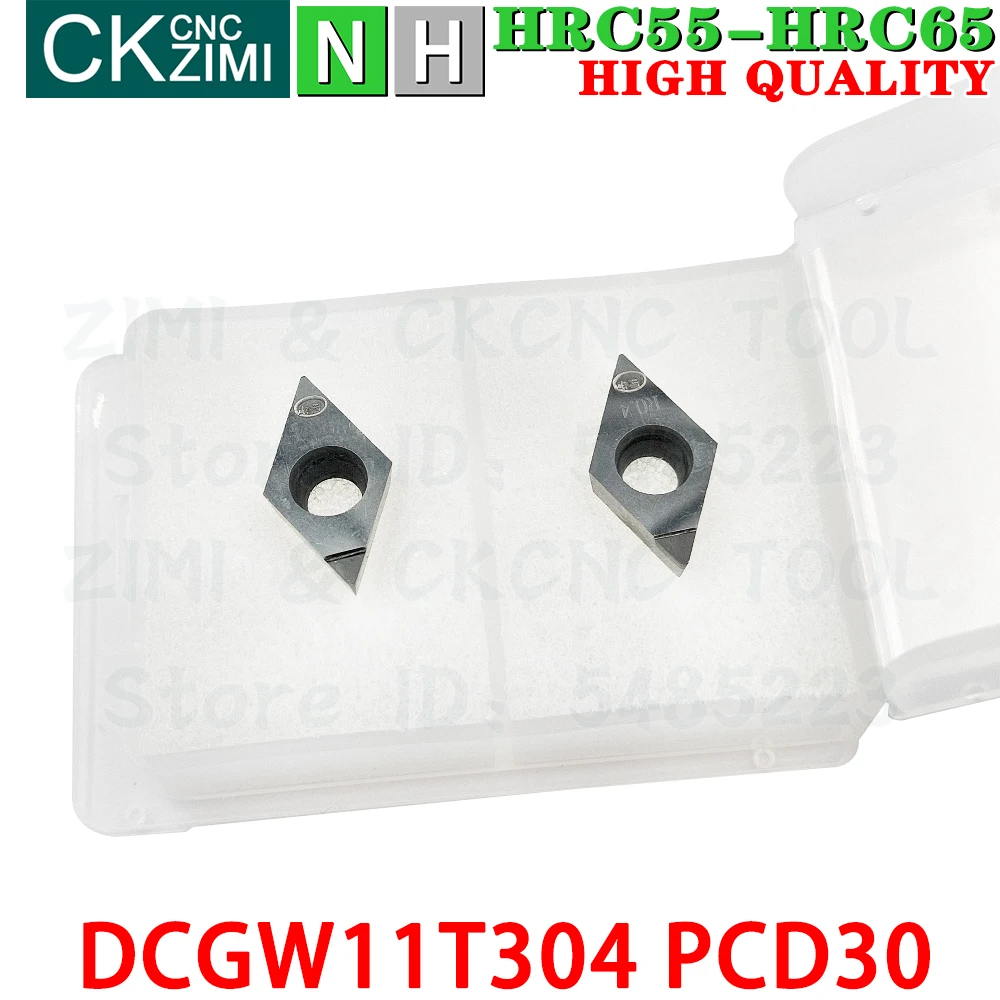 DCGW11T304 PCD30 DCGW11T304 PCD  إدراج PCD الماس أدوات إدراج أدوات CNC الميكانيكية لقطع المعادن مخرطة أدوات DCGW للألمنيوم النحاسي