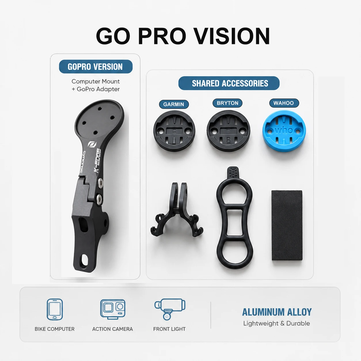 Computerhalterung aus Aluminiumlegierung für Syncros Fraser oder Creston IC Cockpits GoPro/Garmin/Bryton/Wahoo Halterung – Detail 8