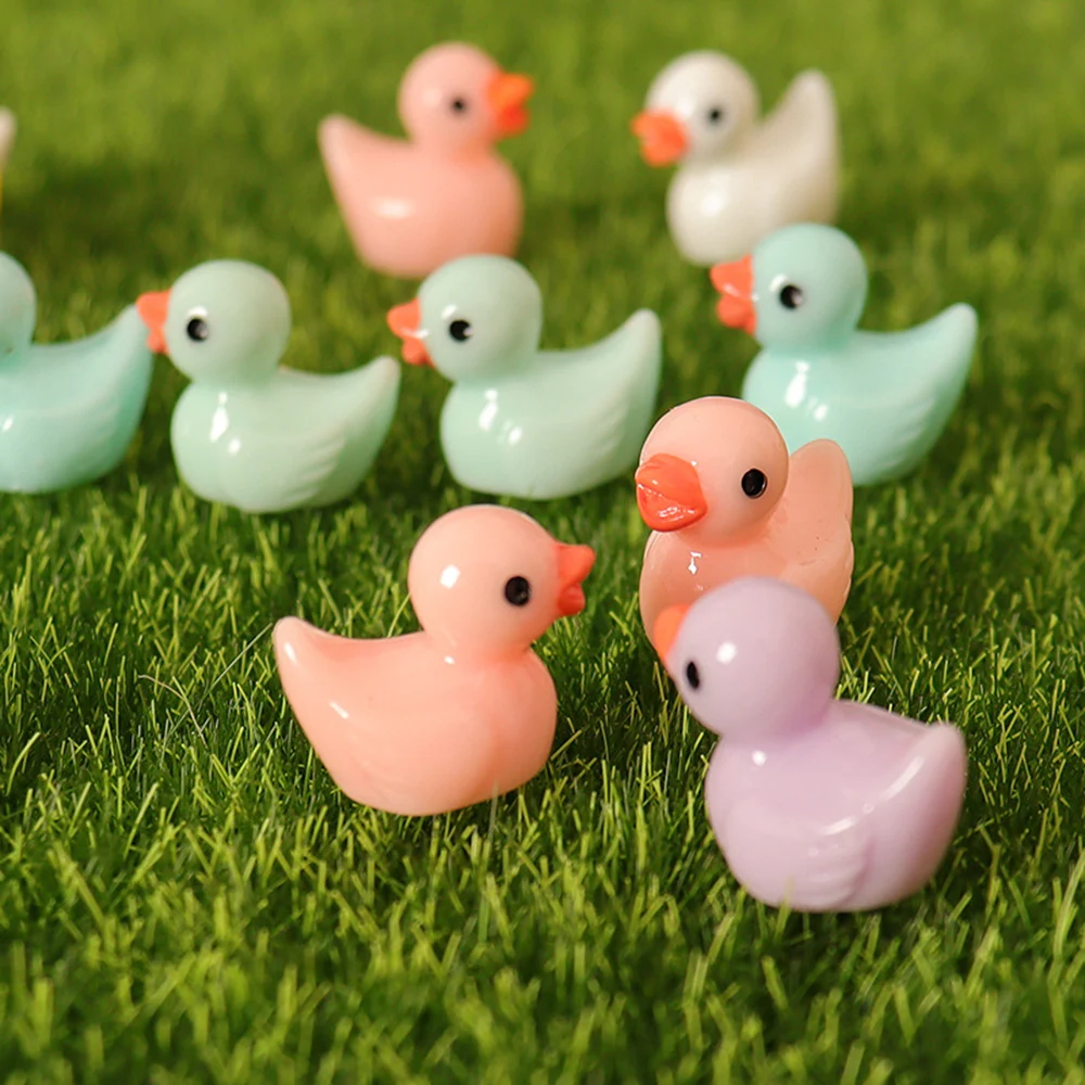 Ducks Fairy Garden Accessories Miniature Ducks Ornament for Fairy Garden Micro Landscape Desk Cake Decoration Potted Plant Decor