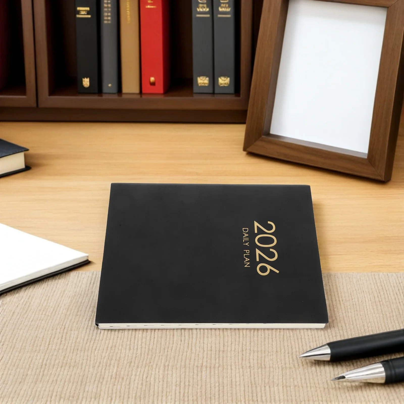 Planejador anual 2026 a4 11.2x8.2 "pu capa calendário diário caderno para trabalho estudo organização agenda livro mensal