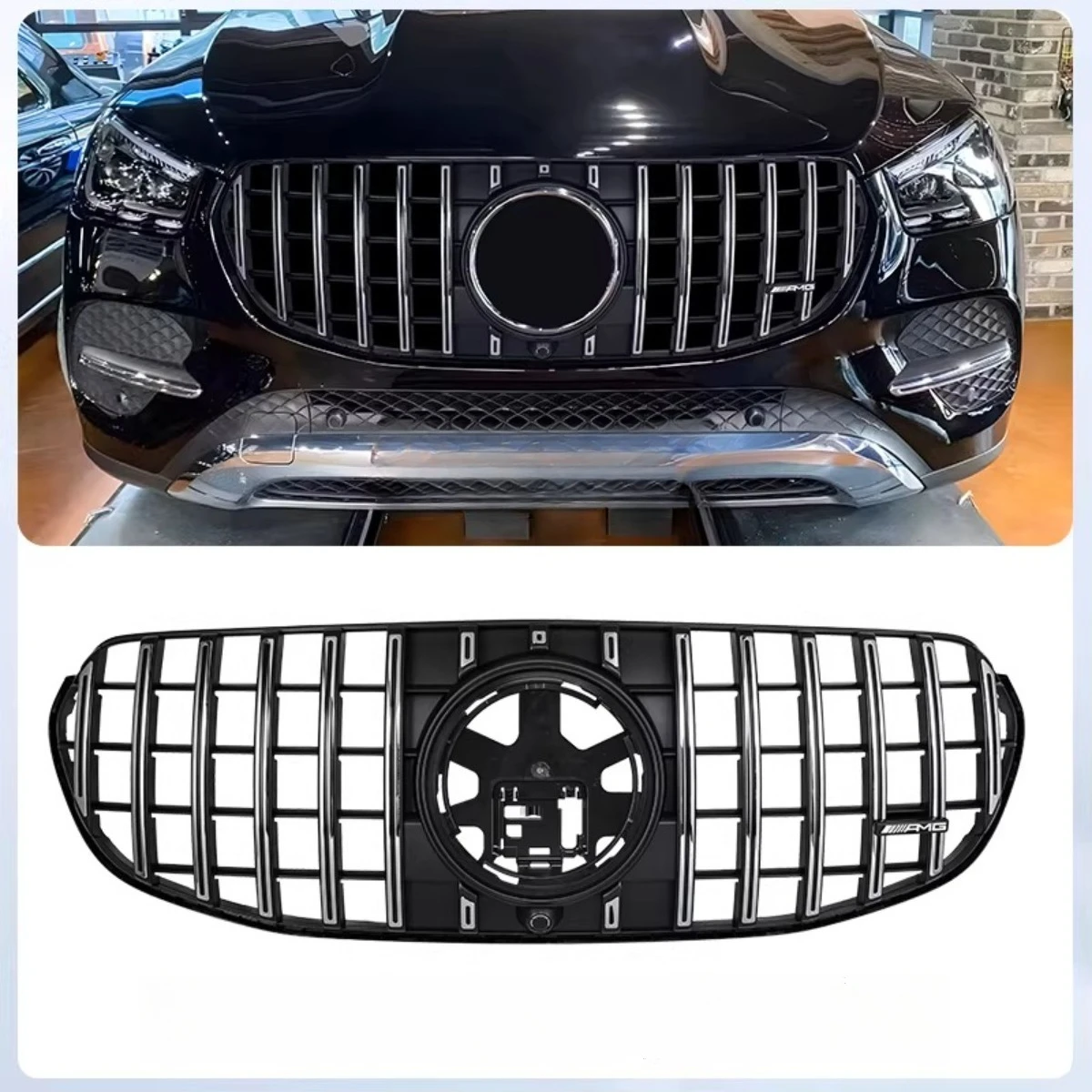 

For Mercedes Benz GLE350 GLE450 GLE53 2020-2026 Car Rear Front Bumper Spoiler Rear Roof Wing Rear Tail Throat Front Bumper Grill