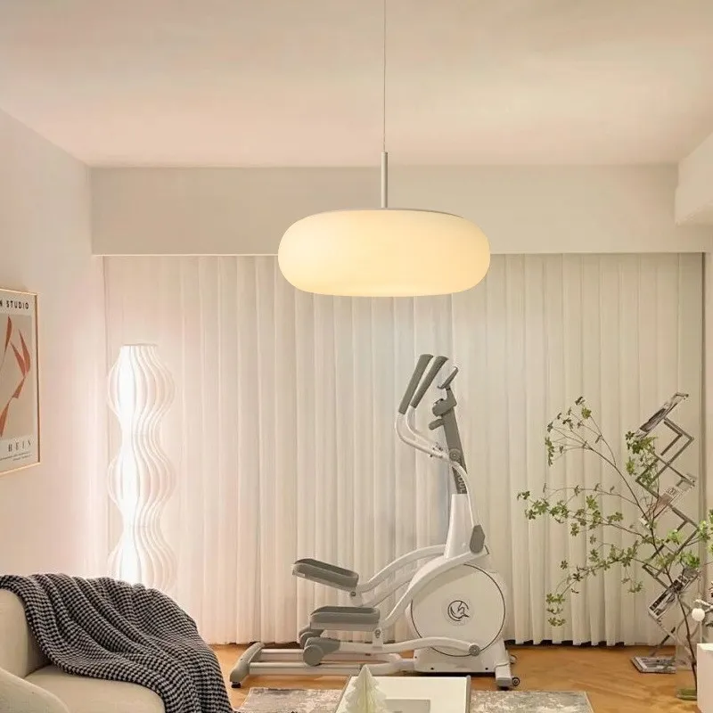 Nordische LED Pendel leuchte minimalist ische gestreifte Creme Apfel dekorative Decken leuchte für Schlafzimmer Wohnzimmer Esszimmer Beleuchtung
