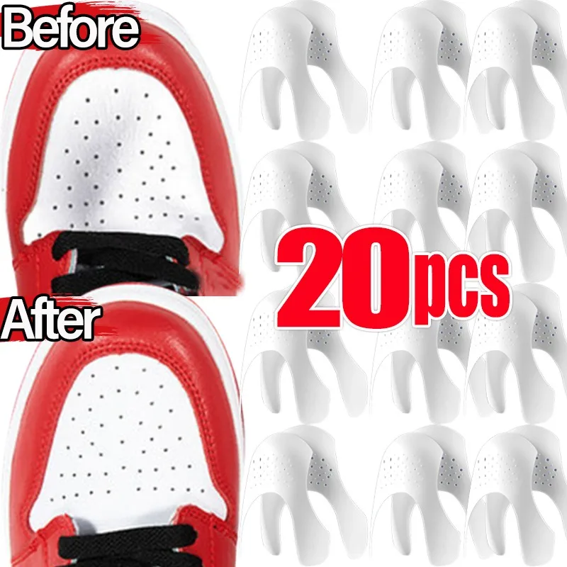 2/20PCS Crease Protector Shoe Anti Crease Bending Crack Toe Cap Support Shoe Stretcher Lightweight Keeping Shield Sneakers