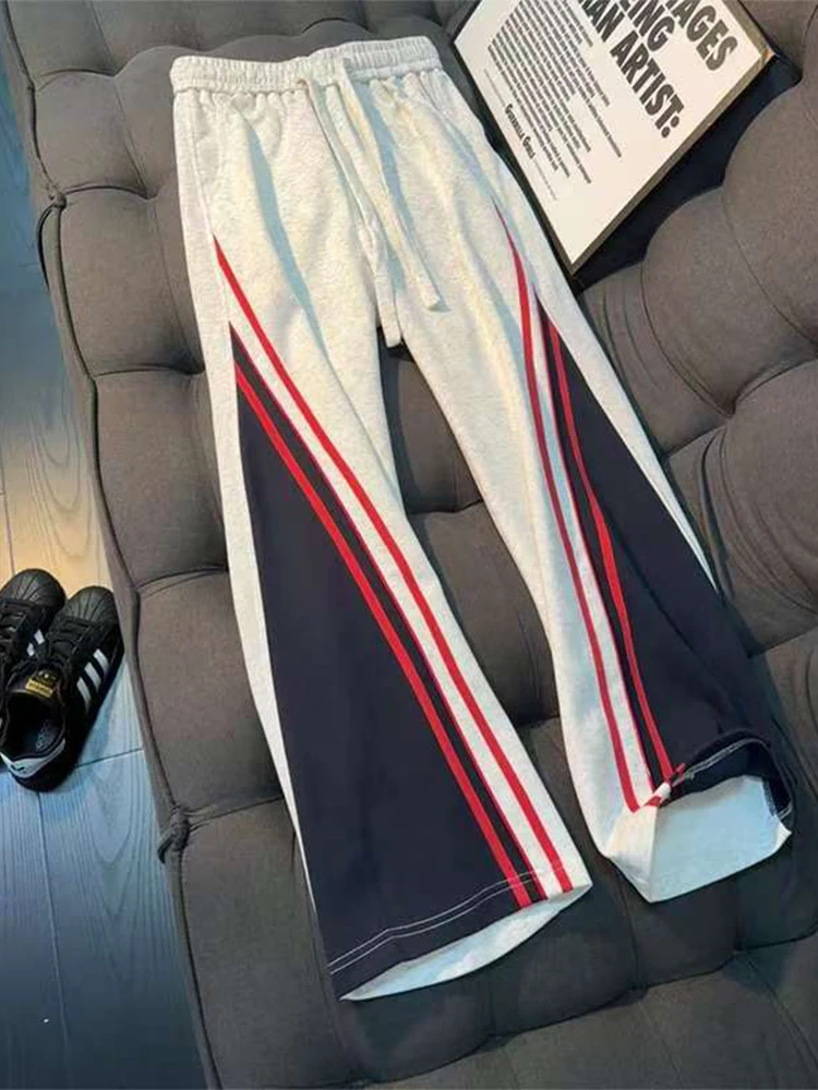 

American Sle Men's Sport Pants Autumn Winter Heavy Du Drapey Straight Blade Trousers High End Color Blo Casual Pants