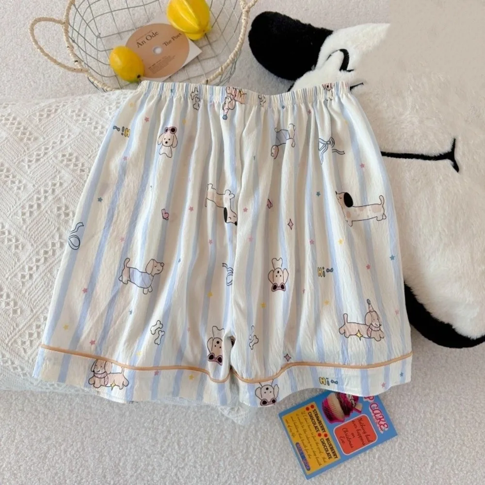 

Kawaii Short Sleeve Cartoon Pajamas Set Kitten Dog Cat Women Sleepwear Loose Animal Two Piece Nightwears Nightwear