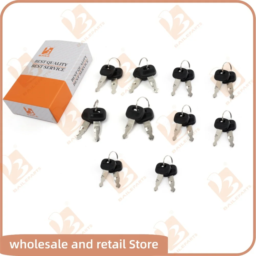 20PCS RC411-53933 Lgnition Keys For Kubota RC461-53930 Track Loader SVL75 SVL75-2 Excavator KX018-4 Switch Keys Spare Part