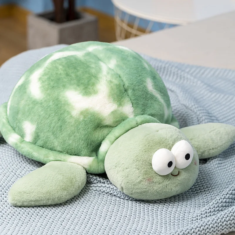 Peluche tortue piébalde aux grands yeux, 57/73cm, poupées en peluche, peluches coquillage, jouets doux pour enfants, décoration de la maison et de la chambre