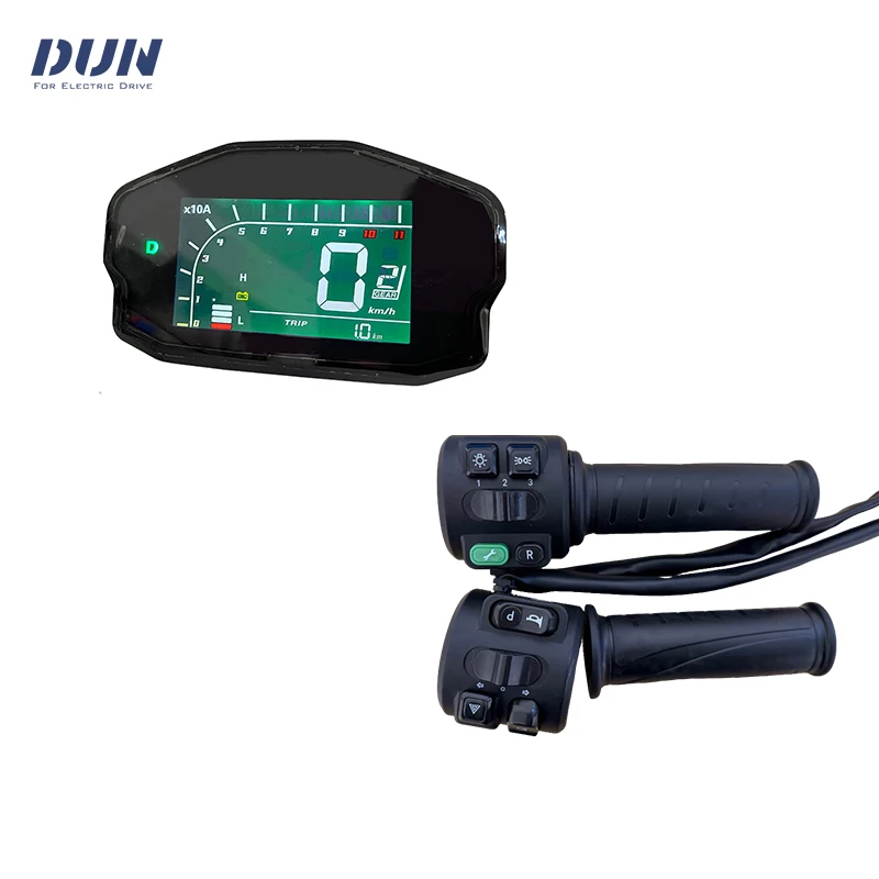 

Hall Type Twist Throttle with New DKD LCD Speedometer Display Adjustable For Votol Fardriver Controller