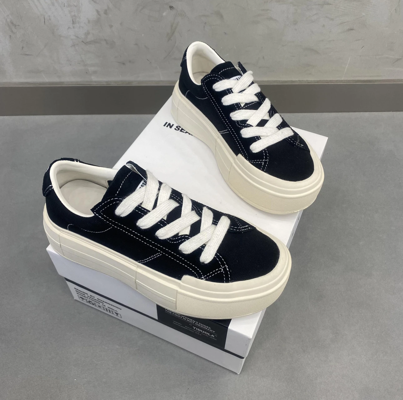 2024 Flats Shoes For Women Vulcanized Black Canvas Tenis Platform Sneakers White Tennis Female Increase Height Skateboard Shoe