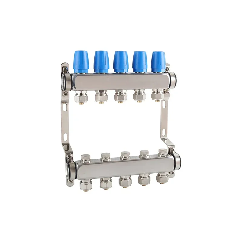 Heating stainless steel manifold kit with circulating radiation floor, including 3/4 