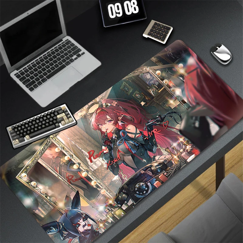 Computer Gaming Accessories HD Mousepad W-wuthering Waves Yinlin Office PC Mouse Pad Keyboard Pad Desk Decoracion Anime Desk Mat