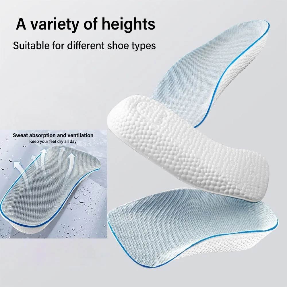 Arch support Invisible height Insole Durable Breathable Orthopedic Foot Sole Pad Convenient to Use Increasing Half Insole