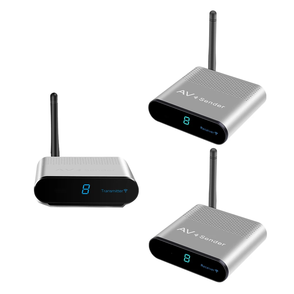 

AV530 Wireless Sharing Transmitter Receiver 8 Groups of 5.8 GHz Wireless Audio and Video TV 300M Signal Adapter EU Plug