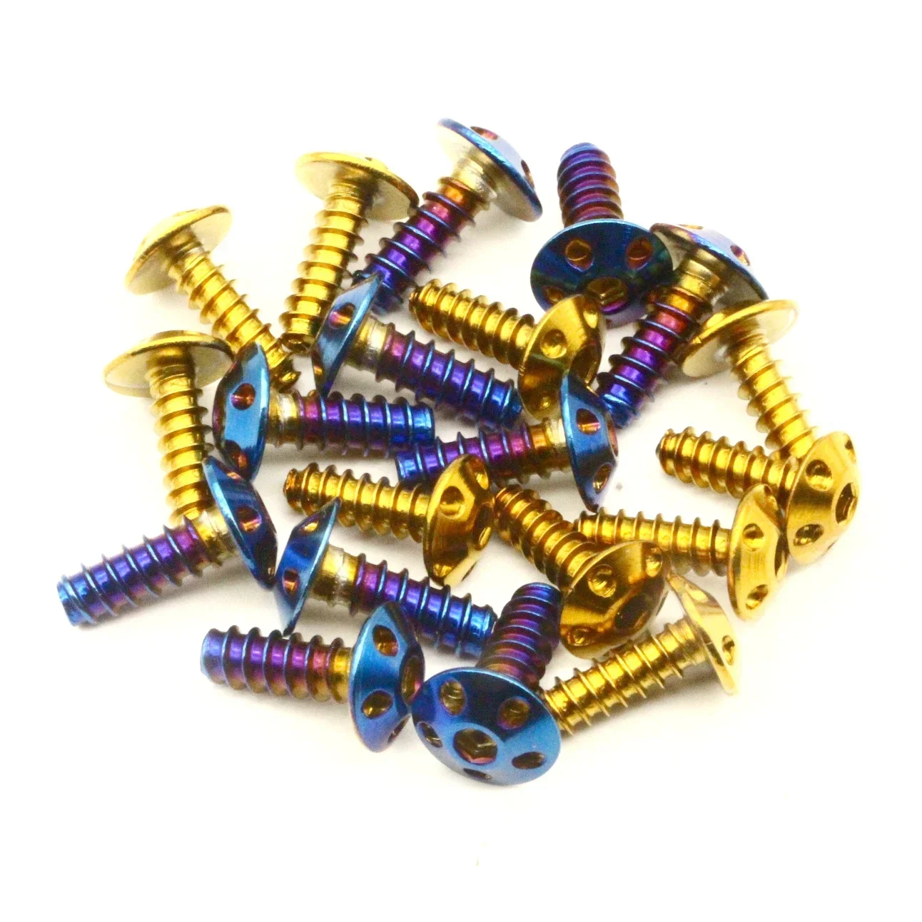 M5x15 10pc/lot Motorcycle Self-tapping Screws Stainless Steel Motorcycle Gold Plating Motorbike Motor Bicycle Screw