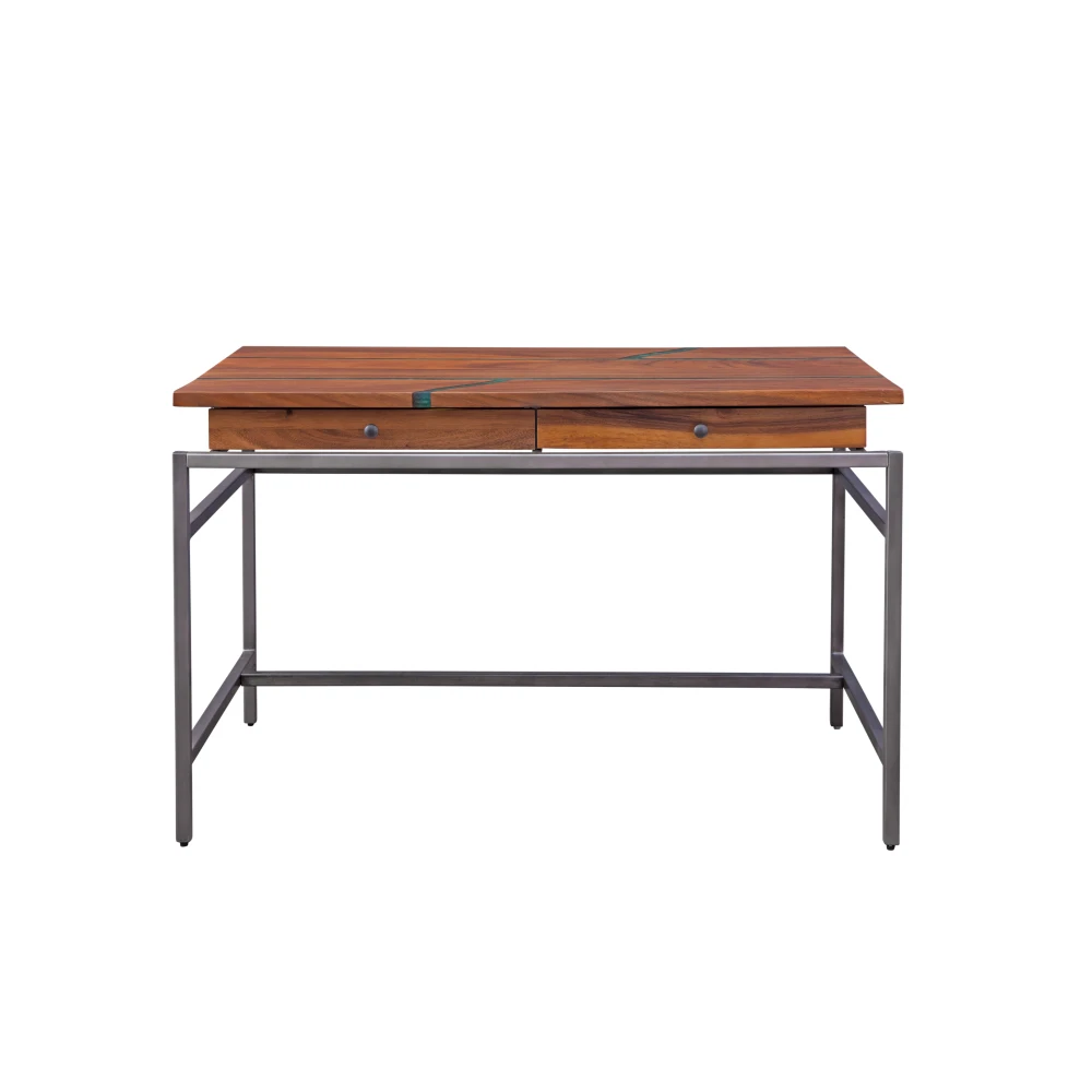 Tamra - Desk With Drawers - Brown