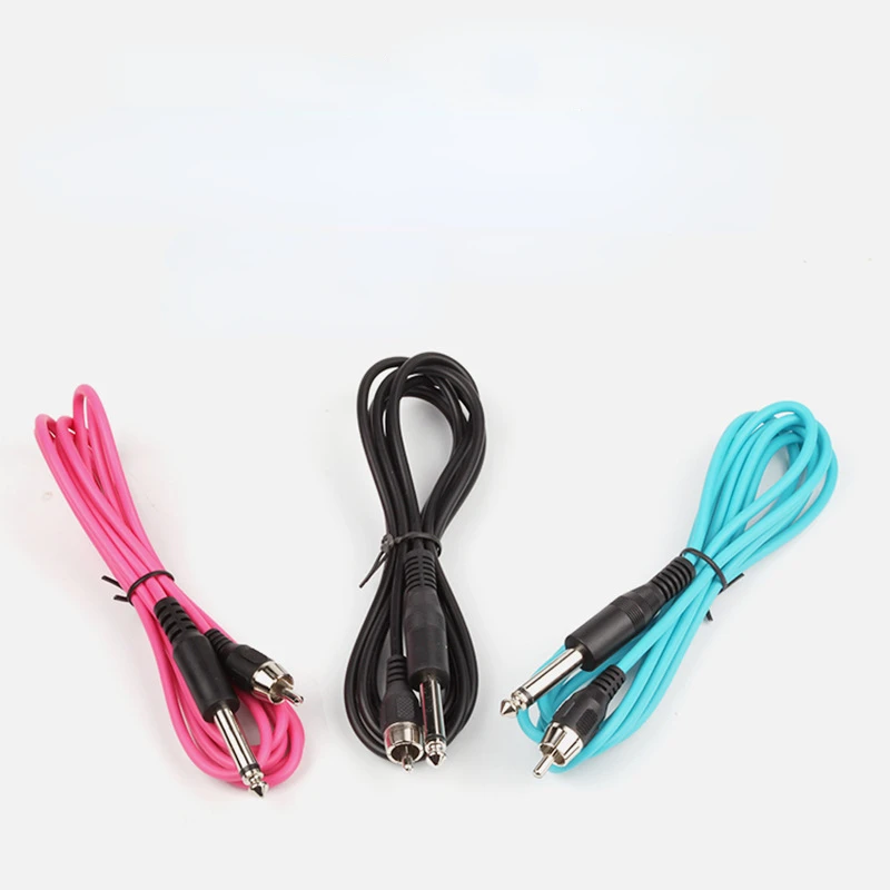 

High Quality Tattoo Wire RCA Clip Cable Hook Wire Three Colors 1.8m Tattoo Equipment Tattoo Gun Power Supply Cable Accessory