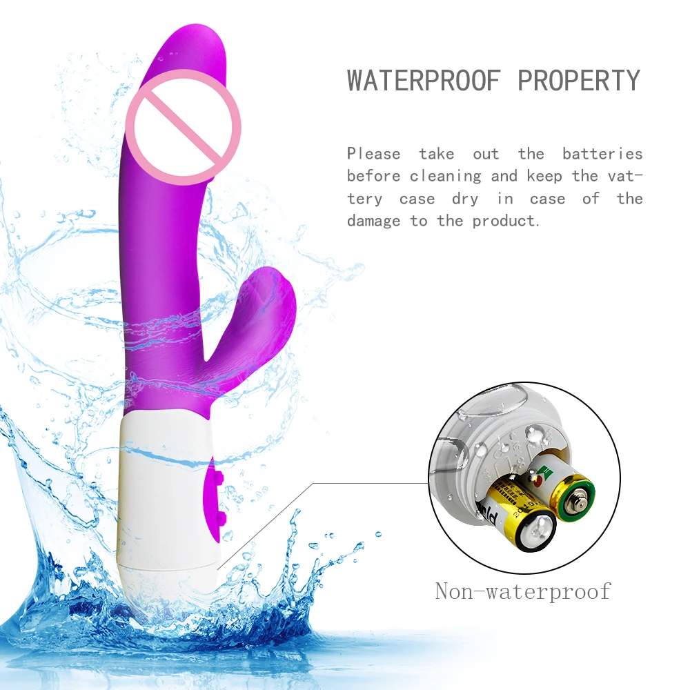 Silicone G Spot Dildo Rabbit Vibrator Dual Vibration 10 Speeds Female Vagina Clitoris Massager Adult Sex Toys For Women