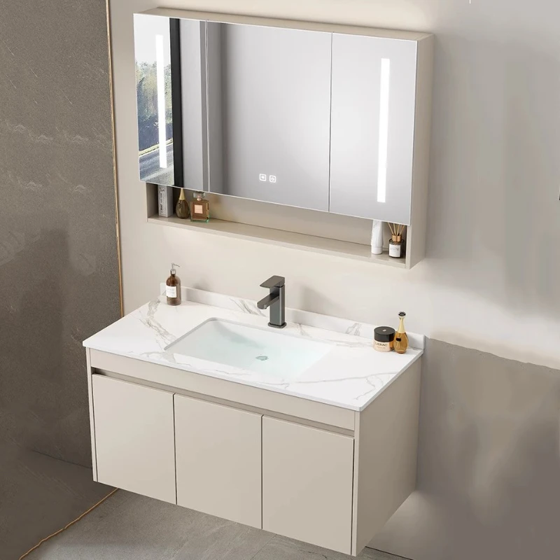 

Wall Basin Bathroom Cabinet Set Sink Mirrors Shelves Bathroom Cabinets Storage Organizer Mobile Bagno House Accessories