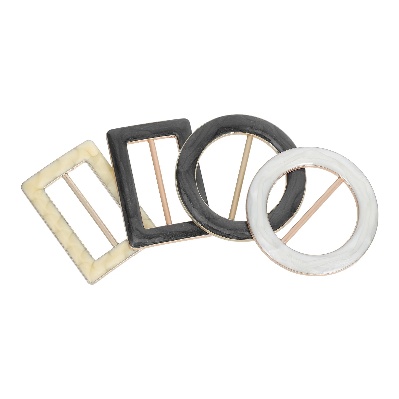 

4Pcs Metal Corner Knot Buckle for Silk Scarves T-Shirts Hats Belts - Versatile Clothing Cinch Clip Secure Fashion Accessory