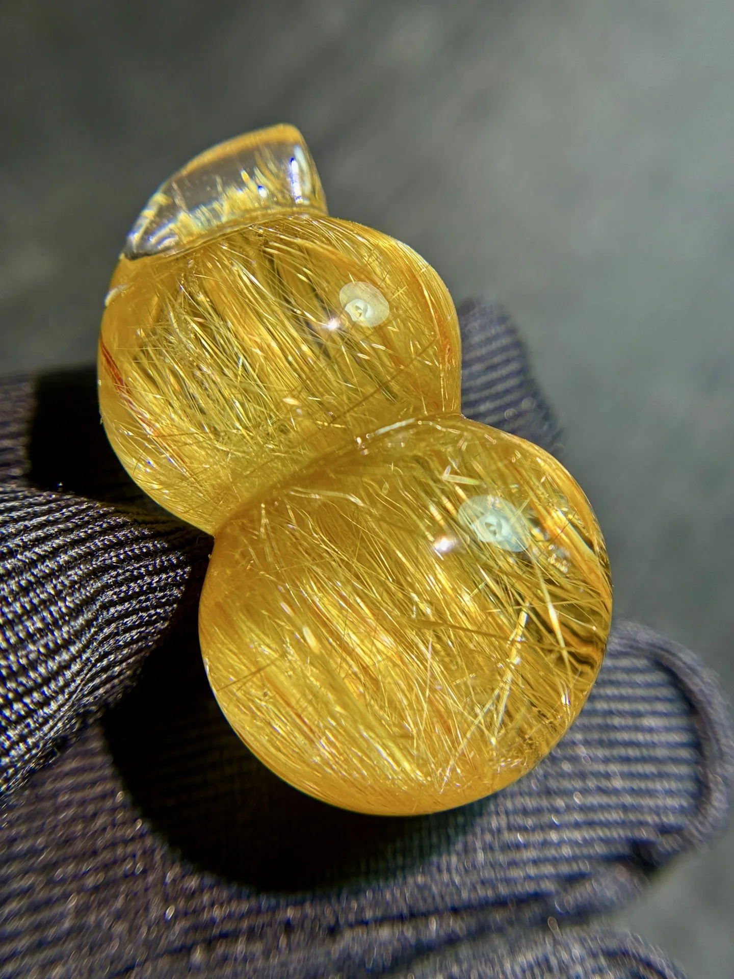 Natural Copper Rutilated Quartz Pendant Flower Rutilated 31.1x18.4x17.5mm Men Women Brazil AAAAAAA