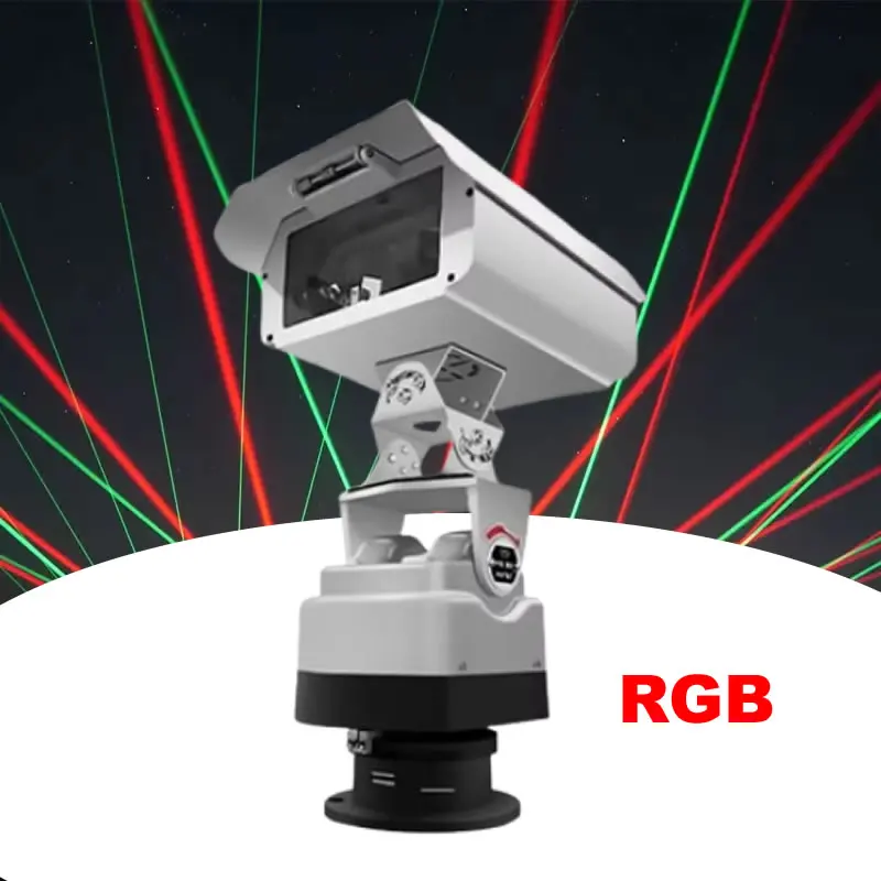 

1/2W Full Color RGB Moving Rotating Head Laser Light Outdoor Roof Raiway Aurora Green Laser Beam Light Waterproof for DJ Highway