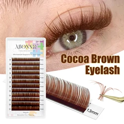 Abonnie 0.03mm Brown Individual Eyelash Extensions Cashmere Soft Classic Dark Brown Lashes Extensions CC Brown Natural Eyelashes