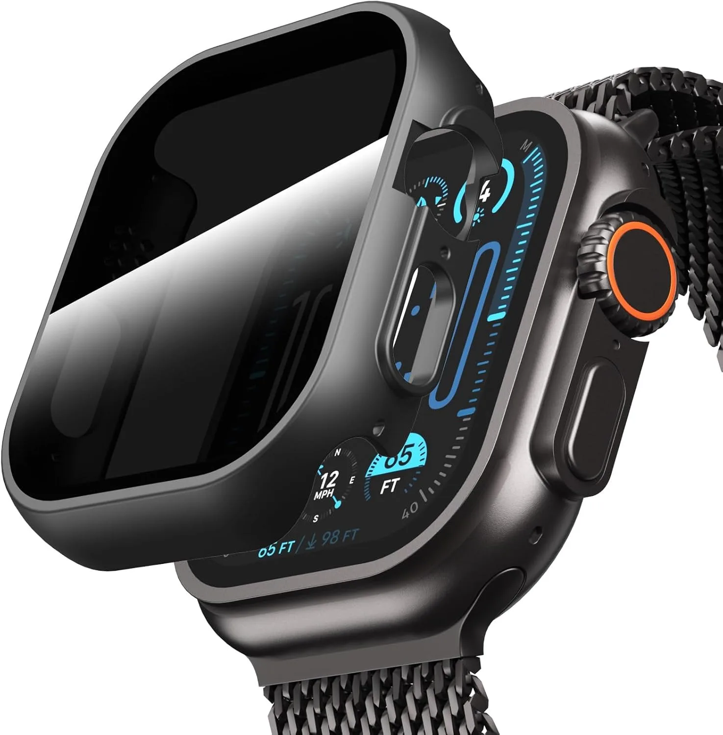 

Glass+Cover For Apple Watch case 46mm 44mm 40mm 41mm 45mm 49mm 42mm Screen Protector iWatch serie Ultra 9 8 7 6 SE 5 10 42/46mm