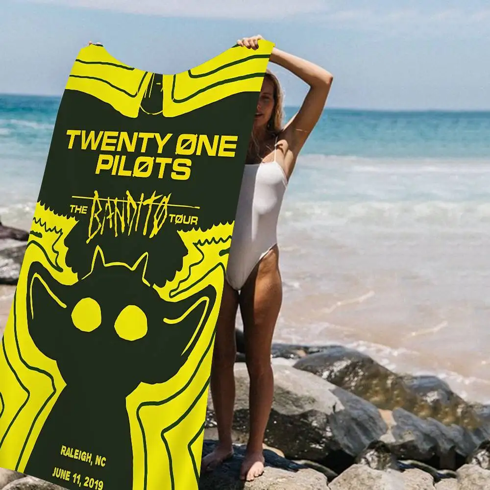 Band T-Twenty O-One P-Pilots Microfiber Blanket Quick Drying Beach Towels Oversized Printing Super Absorbent Pool Towel Blanket