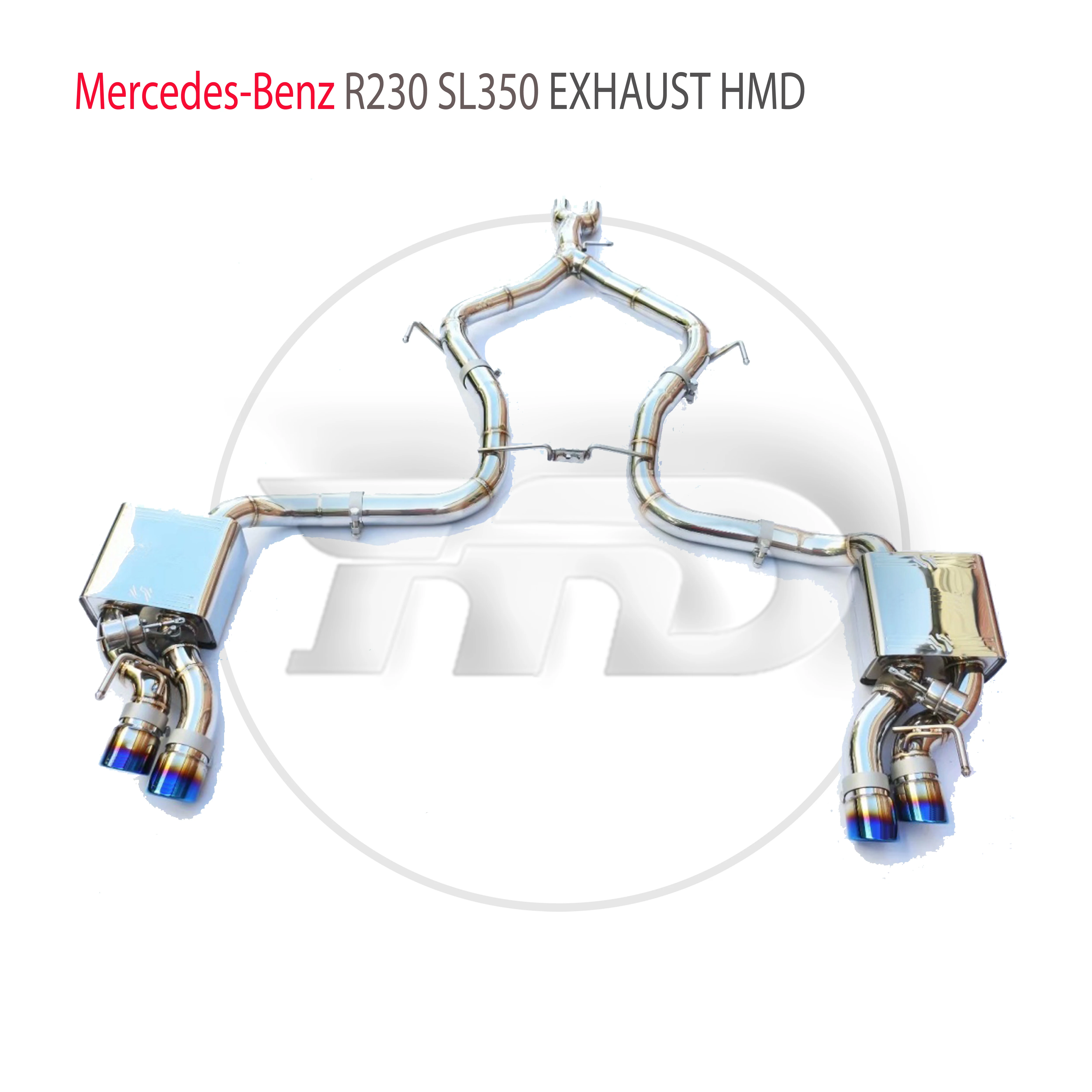 HMD Stainless Steel Exhaust System Performance Catback is Suitable for Mercedes Benz R230 SL350 SL500 Car Muffler